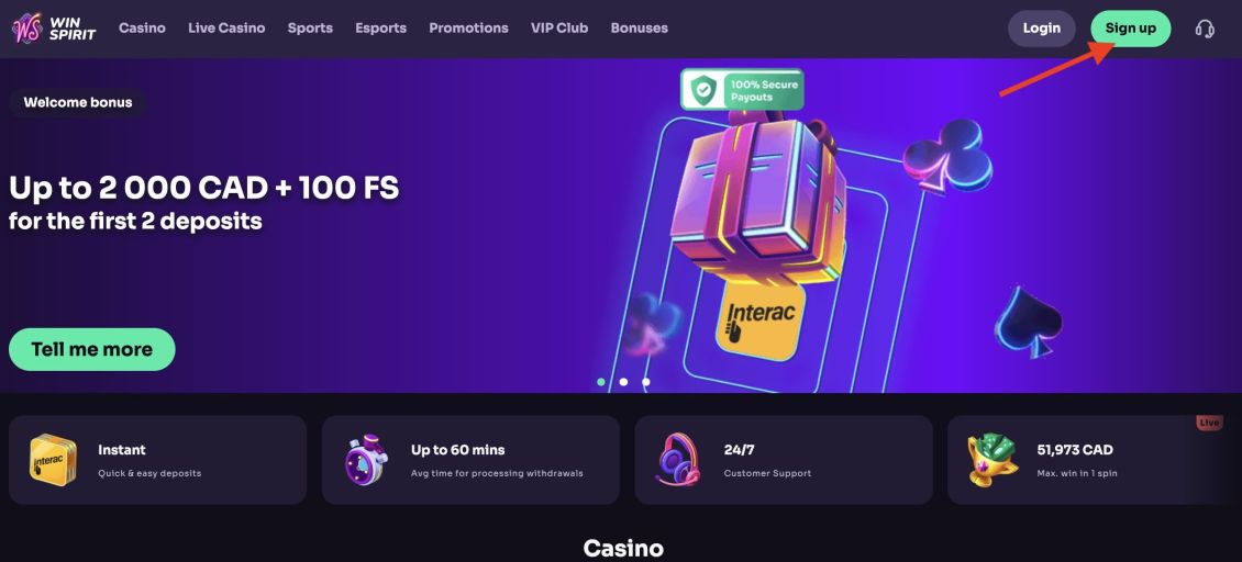 BasariBet Casino kayıt işleminin ekran görüntüsü - adım 1